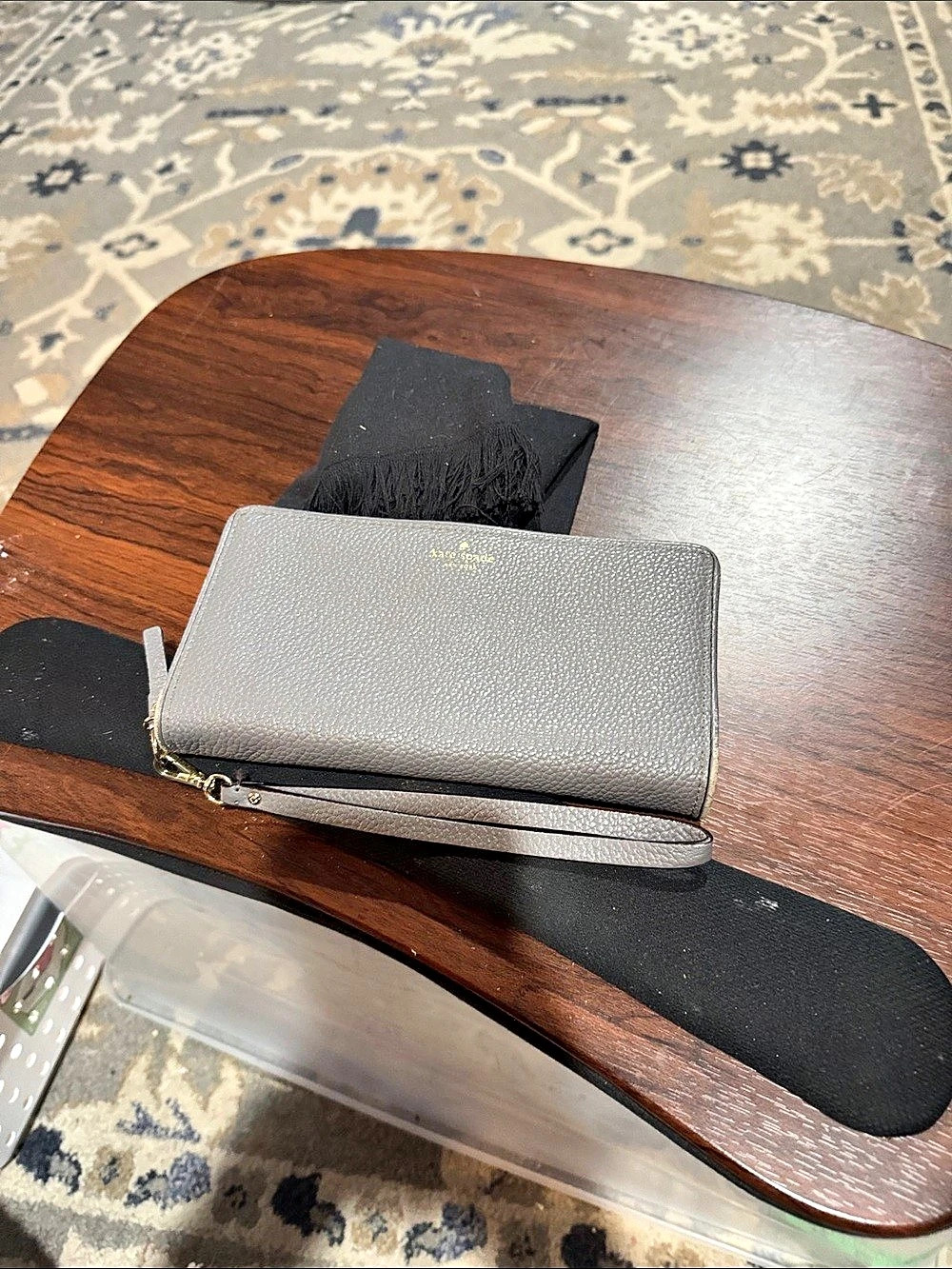Kate Spade Gray Zip-Around Wallet